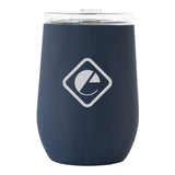 10 Oz. Vinglace Stemless Wine Tumbler - Navy Imprinted with Logo (Q832622)