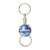 Chrome Separating Key Chain Imprinted with Logo (Q833311)