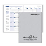 Stitched Ruled Monthly Desk Planner Imprinted with Logo (Q840211)