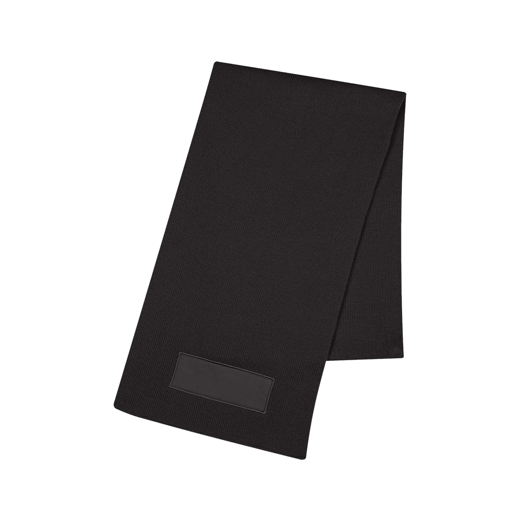 Knit Scarf With Patch (Q840911)