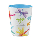 2 Oz. Two Tone Ceramic Shot Glass Imprinted with Logo (Q846222)