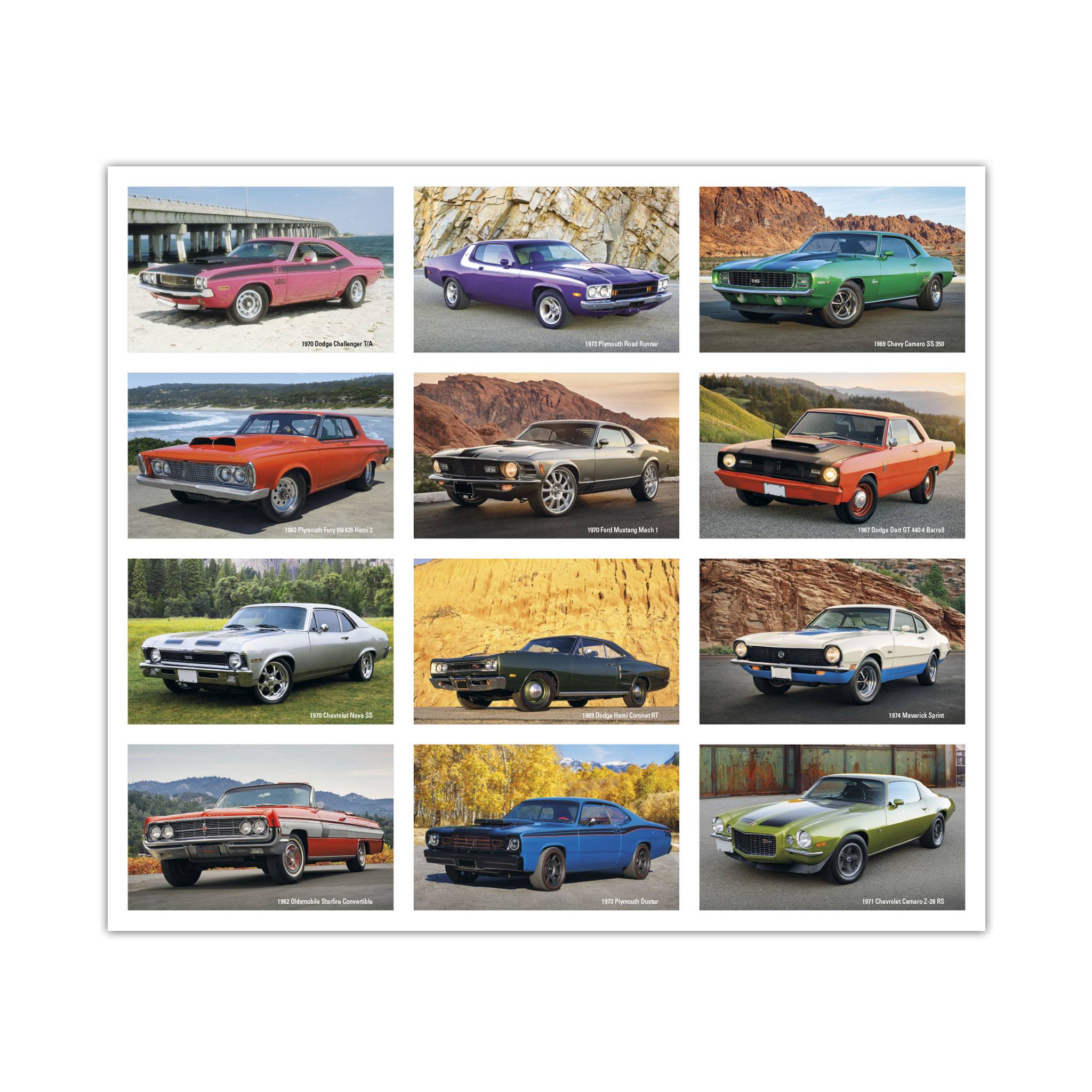 Press-N-Stick Cruisin' Cars Calendar (Q849122)
