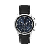 Unisex Watch Blue Sunray Dial Chronograph Imprinted with Logo (Q853222)