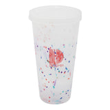 26 Oz. Mood™ Rainbow Confetti Tumbler - Silkscreen Imprinted with Logo (Q857022)