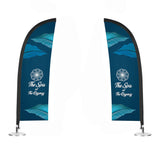 DisplaySplash Tabletop Feather Flag - Double Sided Imprinted with Logo (Q861722)