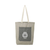 Recycled Cotton Pocket Tote Imprinted with Logo (Q863422)