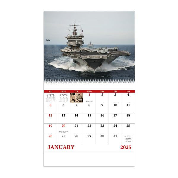Custom American Armed Forces Spiral Calendar (Q864722) Wall