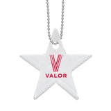 Acrylic Charm With Chain - Star Imprinted with Logo (Q871122)