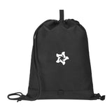 Repeat Recycled Poly Cinchpack - Black Imprinted with Logo (Q882022)