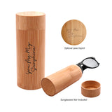 Bamboo Sunglass Case Imprinted with Logo (Q884522)