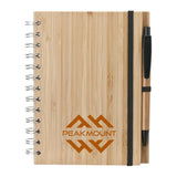 Bamboo Notebook & Pen Set Imprinted with Logo (Q892311)