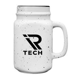16 Oz. Speckled Savannah Ceramic Mason Jar Imprinted with Logo (Q894022)