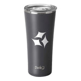 22 Oz. Swig Matte Tumbler - Grey Imprinted with Logo (Q900522)