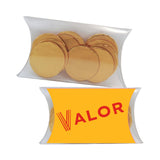Medium Pillow Pack - Chocolate Coins Imprinted with Logo (Q902222)