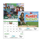 Monkey Mischief - Spiral Calendar Imprinted with Logo (Q905722)