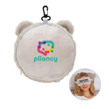 Comfort Pals™ 2-in-1 Bear Pillow Sleep Mask Imprinted with Logo (Q912022)