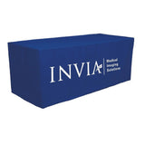 8-ft. to 6-ft. Convertible Table Cover Front Print - Custom Fabric Color Imprinted with Logo (Q919022)
