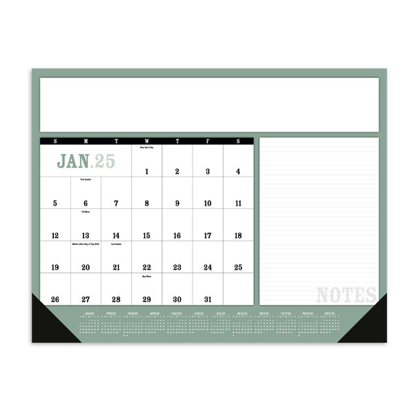 Custom Notes Desk Pad With Vinyl Corners Calendar (Q924722) - Desk ...