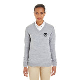 Harriton Ladies' Pilbloc™ V-Neck Sweater Imprinted with Logo (Q928922)