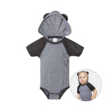 Rabbit Skins Infant Fine Jersey Raglan Bodysuit with Hood & Ears Imprinted with Logo (Q942332)