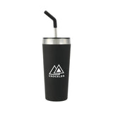 Faye 20 Oz. Vacuum Tumbler With SS Straw Imprinted with Logo (Q947722)