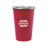 14 Oz. Arlo Classics Stainless Steel Travel Tumbler - Red Imprinted with Logo (Q952922)