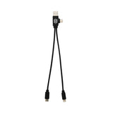 Dual Connect Recycled Multi-Charging Cable Imprinted with Logo (Q965122)