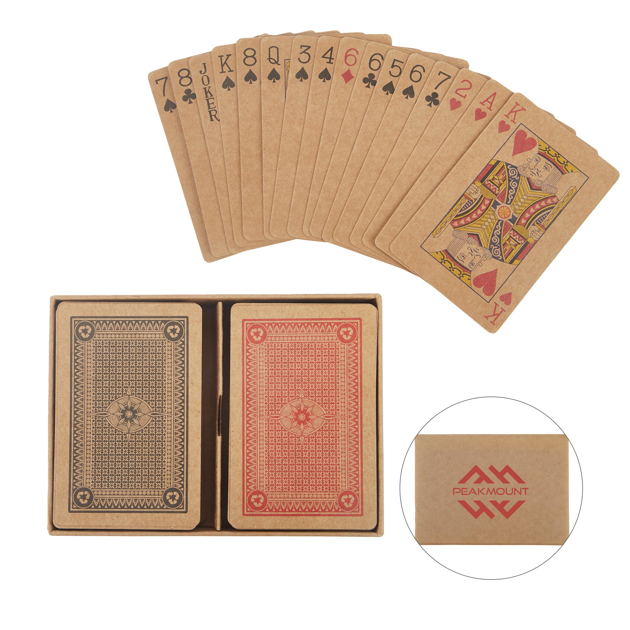 Jack 2-Pack Kraft Paper Playing Card Set (Q983022)