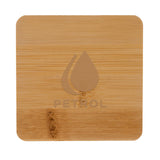 Brandon Single Bamboo Coaster Imprinted with Logo (Q987322)