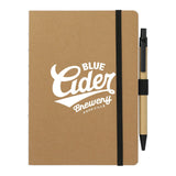5 x 7 Inch FSC Recycled Notebook And Pen Set Imprinted with Logo (Q990722)