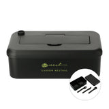 Bamboo Fiber Lunch Box With Utensil Pocket Imprinted with Logo (Q992322)