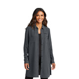 Port Authority® Ladies Textured Crepe Long Tunic Imprinted with Logo (Q999922)