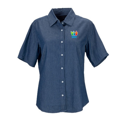 Women's Short-Sleeve Hudson Denim Shirts (Q107911)