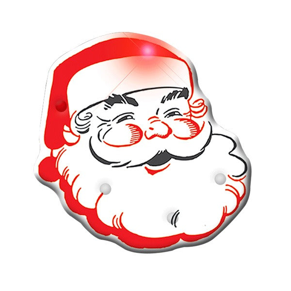 Light Up Flashing Classic Santa LED Pin (Q112711)