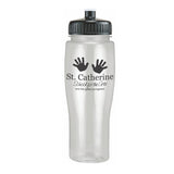 Translucent Contour Bike Bottle with Push Pull Lid (24 oz.) Imprinted with Logo (Q120311)