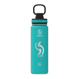 24 Oz. Takeya Water Bottle - Ocean Blue Imprinted with Logo (Q121622)