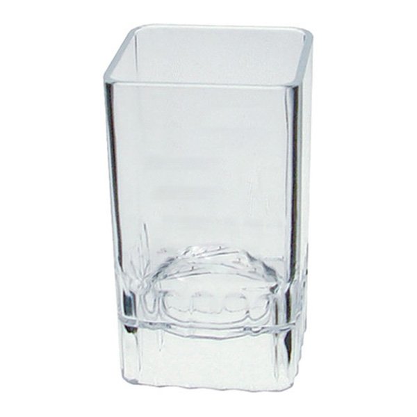 2 Oz. Plastic Fluted Square Shot Glass (Q122522)