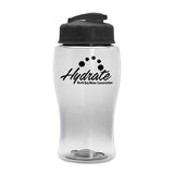 18 Oz. Transparent PETE Bottle - Flip Lid Imprinted with Logo (Q123722)