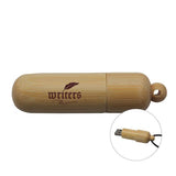 Atkinson Eco Bamboo Capsule Flashdrive 16G PP Imprinted with Logo (Q128422)