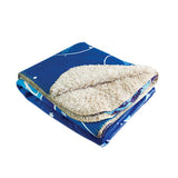 Sherpa Lined Micro Mink Throw Blanket Imprinted with Logo (Q131011)