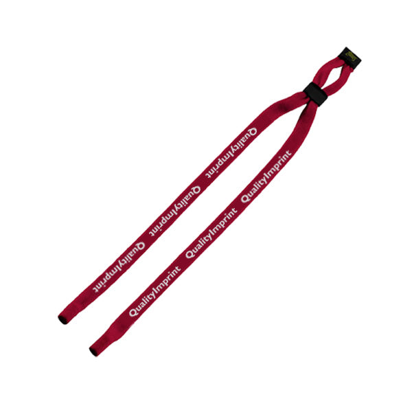 1/2" Double-Thick Cotton Trade Show Lanyard with Plastic Option Y Converter (Q13304)