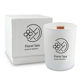14 Oz. White Matte Candle With LUX Box Imprinted with Logo (Q141211)