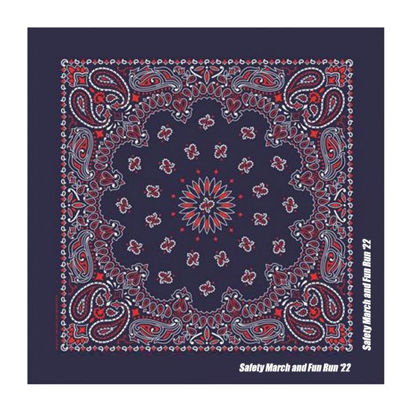 Custom 22 In Traditional USA Paisleys Bandana Blue-Red-White