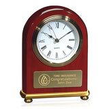 Rosewood Arch Clock Imprinted with Logo (Q156622)