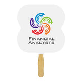 Standard Hand Fan One Sided Full Color Imprinted with Logo (Q164611)