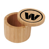Bamboo Slide-Lid Box Imprinted with Logo (Q177322)