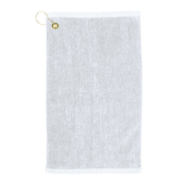 Custom MidWeight Velour Golf Towel White (Q181322) Golf Towels