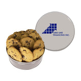 Chocolate Chip Cookies in King Size Tin Imprinted with Logo (Q191711)
