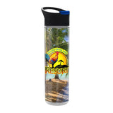 16 Oz. Full Color Wrap Insulated Bottle - Pop Up Sip Lid Imprinted with Logo (Q192722)