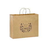 Twisted Paper Handle Kraft Bags - 16”W X 12”H Imprinted with Logo (Q206811)